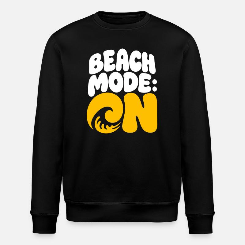 Beach Mode Summer Wave Design - Stanley/Stella Unisex Bio-Sweatshirt ROLLER - Schwarz