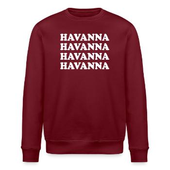 La Havane - Sweat bio ROLLER Stanley/Stella Unisexe - bordeaux - Devant - Nik (191cm)