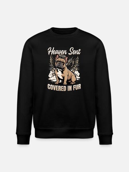 French Bulldog Frenchie Dog Breed - Stanley/Stella ROLLER Unisex Organic Sweatshirt - black