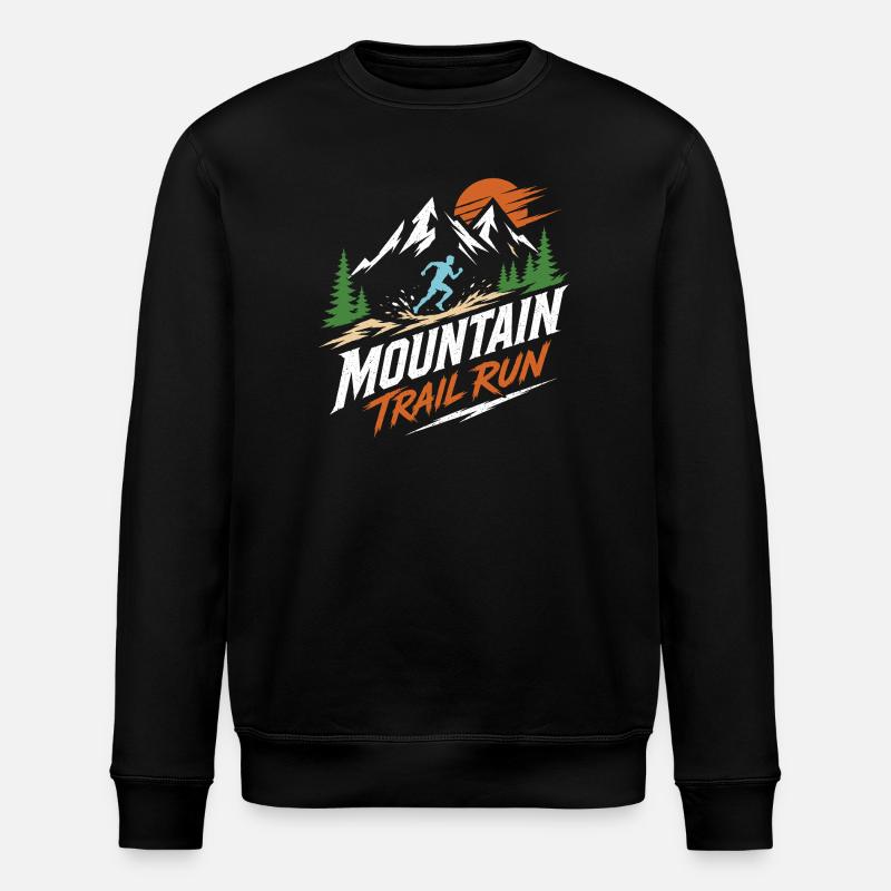 Mountain Trail Run - Stanley/Stella Unisex Bio-Sweatshirt ROLLER - Schwarz