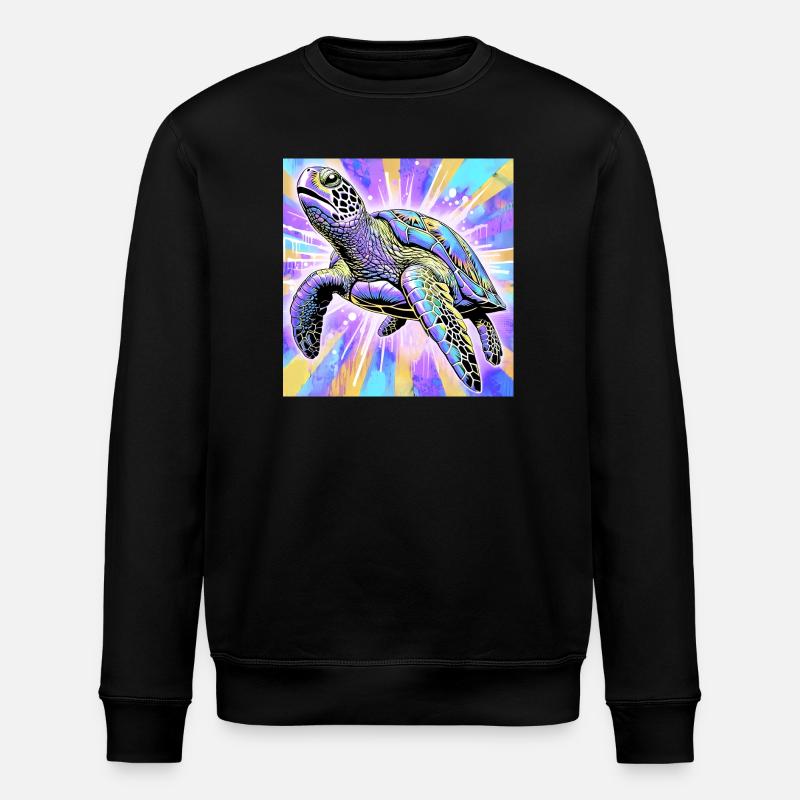 Schildkröte - Stanley/Stella Unisex Bio-Sweatshirt ROLLER - Schwarz