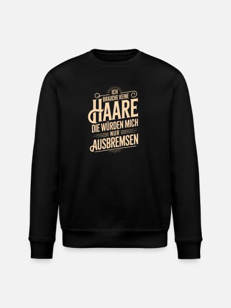 Glatze Glatzkopf Glatzenträger Geschenk - Stanley/Stella Unisex Bio-Sweatshirt ROLLER - Schwarz