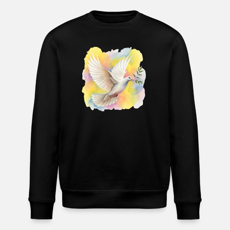 Friedenstaube - Stanley/Stella Unisex Bio-Sweatshirt ROLLER - Schwarz