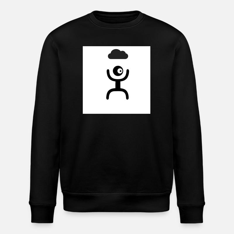 cloudy - Stanley/Stella ROLLER Unisex Organic Sweatshirt - black