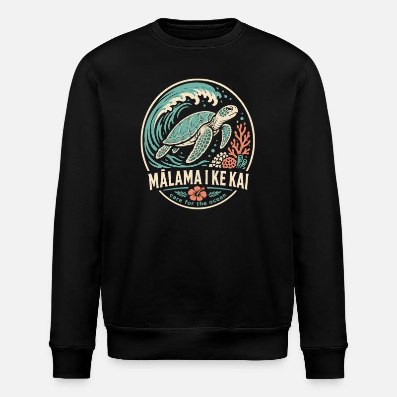 Malama I Ke Kai - Stanley/Stella ROLLER Unisex Organic Sweatshirt - black