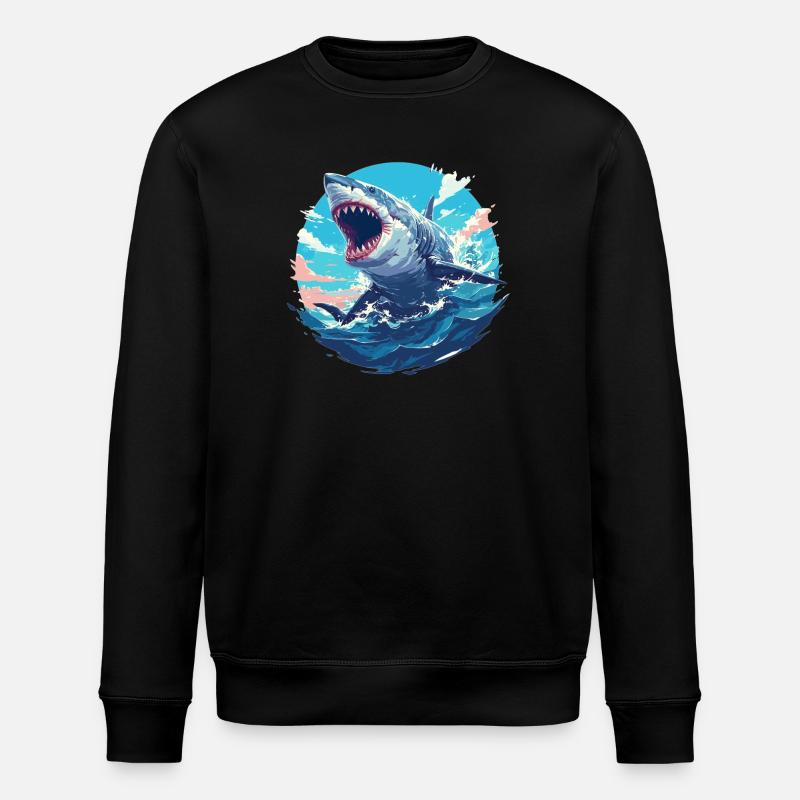 Haie Hai - Stanley/Stella Unisex Bio-Sweatshirt ROLLER - Schwarz