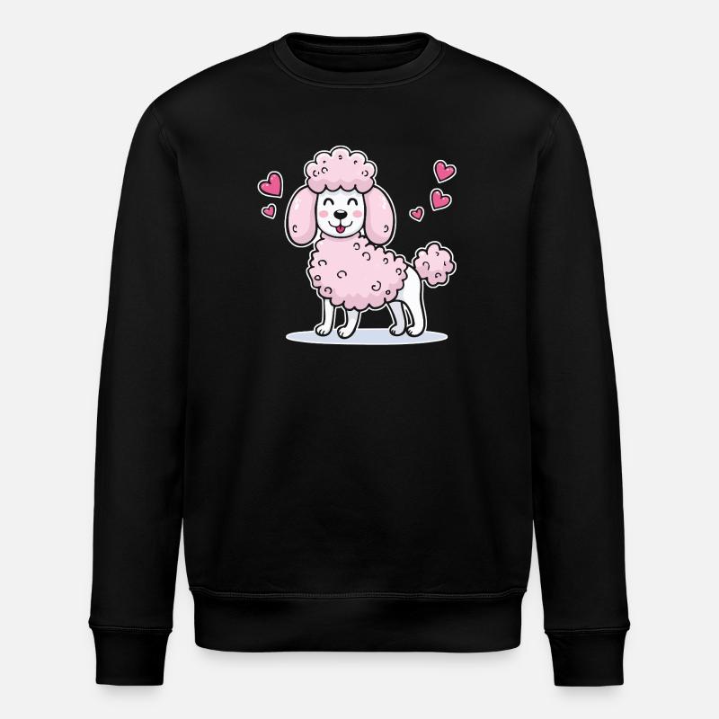 Rosa Pudel (Comic) - Stanley/Stella Unisex Bio-Sweatshirt ROLLER - Schwarz