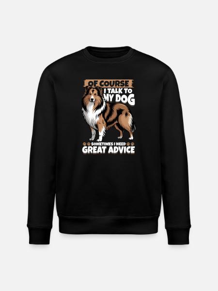 Shetland Sheepdog Sheltie Dog Breed - Stanley/Stella ROLLER Unisex Organic Sweatshirt - black