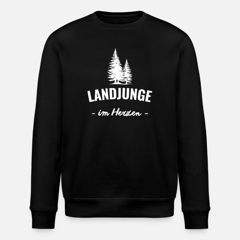Landjunge im Herzen - Stanley/Stella Unisex Bio-Sweatshirt ROLLER - Schwarz