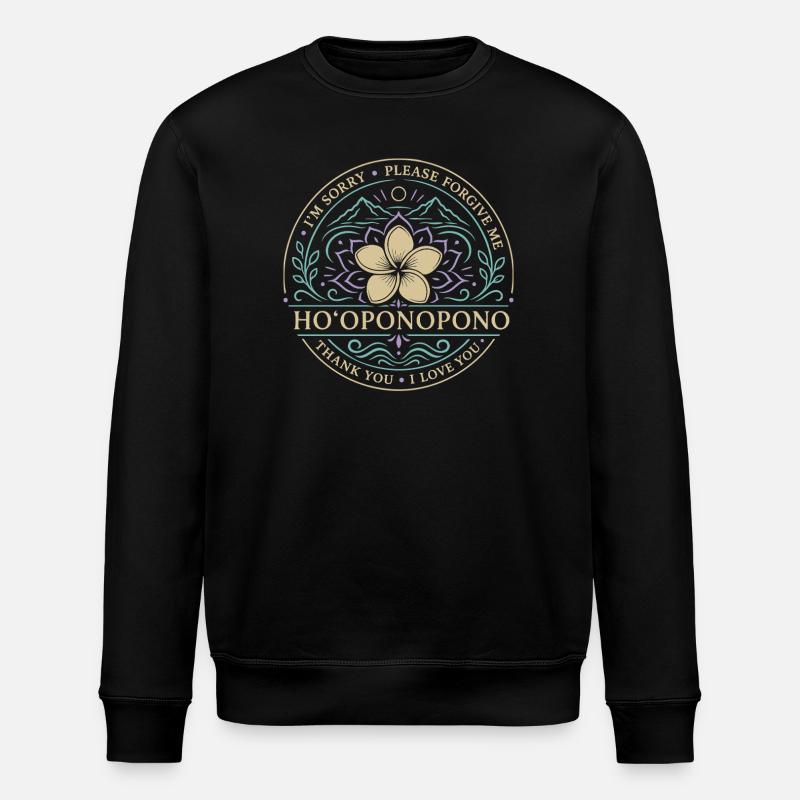 Hooponopono Heilung - Stanley/Stella Unisex Bio-Sweatshirt ROLLER - Schwarz
