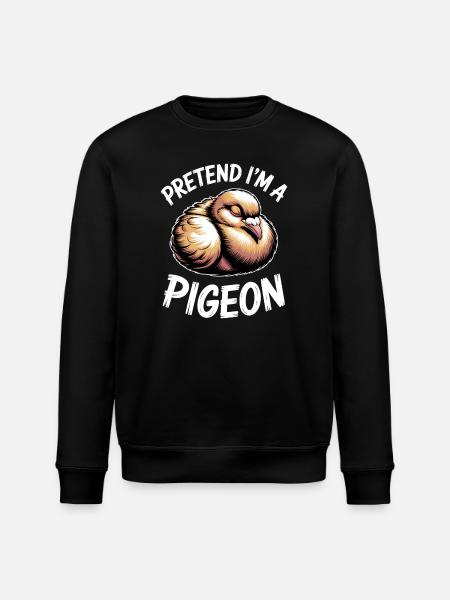 Dove Sayings Birds Funny Doves Gift - Stanley/Stella ROLLER Unisex Organic Sweatshirt - black