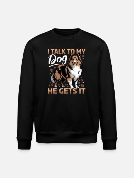 Shetland Sheepdog Sheltie Dog Breed - Stanley/Stella ROLLER Unisex Organic Sweatshirt - black