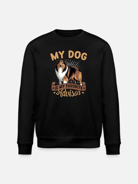 Shetland Sheepdog Sheltie Dog Breed - Stanley/Stella ROLLER Unisex Organic Sweatshirt - black