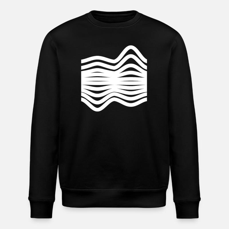 Waves Pattern - Stanley/Stella ROLLER Unisex Organic Sweatshirt - black