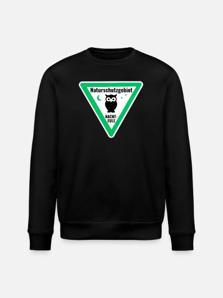 Naturschutzgebiet Nachteule - Stanley/Stella Unisex Bio-Sweatshirt ROLLER - Schwarz