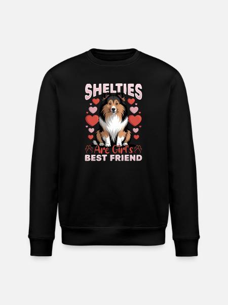 Shetland Sheepdog Sheltie Dog Breed - Stanley/Stella ROLLER Unisex Organic Sweatshirt - black