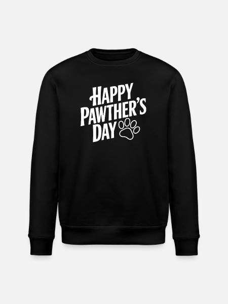Happy Pawther's Day - Stanley/Stella ROLLER Unisex Organic Sweatshirt - black