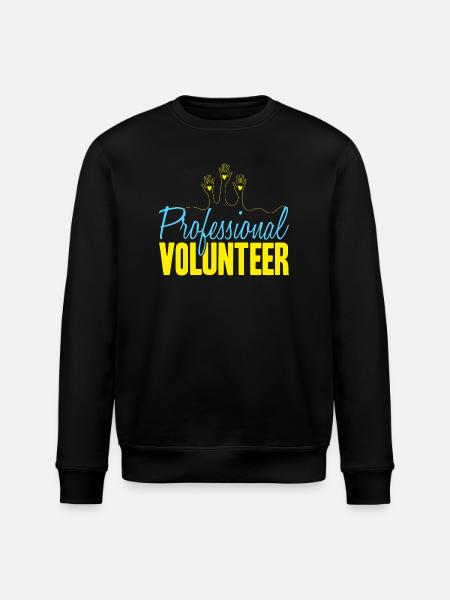 Volunteer Appreciation Professional Volunteer - Stanley/Stella ROLLER Unisex Organic Sweatshirt - black
