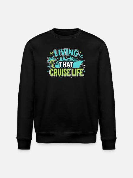 Kreuzfahrt-oma, Oma An Deck, - Stanley/Stella Unisex Bio-Sweatshirt ROLLER - Schwarz