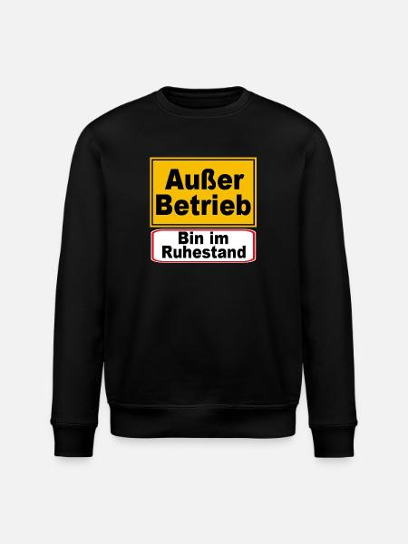 Außer Betrieb Ruhestand Schild - Stanley/Stella Unisex Bio-Sweatshirt ROLLER - Schwarz