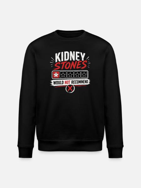 Kidney Stones – Would Not Recommend Recovery - Stanley/Stella ROLLER Unisex Organic Sweatshirt - black