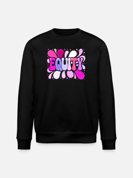 Multicolor-Retro-Pop-Gleichheit - Stanley/Stella Unisex Bio-Sweatshirt ROLLER - Schwarz