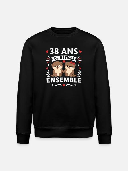 38 Ans Ensemble Bêtises - Sweat bio ROLLER Stanley/Stella Unisexe - noir