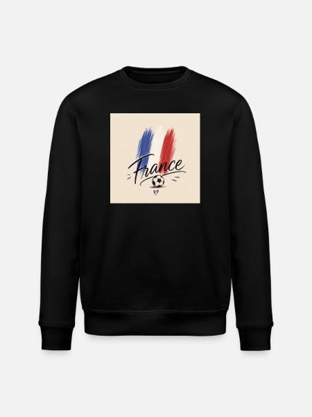 Frankreich Fußball in Bürsten - Stanley/Stella Unisex Bio-Sweatshirt ROLLER - Schwarz