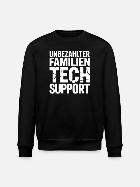 Unbezahlter Familien Tech Support - Stanley/Stella Unisex Bio-Sweatshirt ROLLER - Schwarz