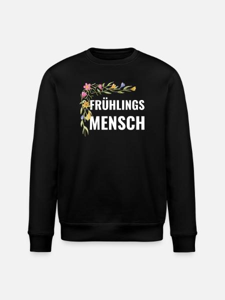 Frühlingsmensch – Blumen Statement - Stanley/Stella Unisex Bio-Sweatshirt ROLLER - Schwarz