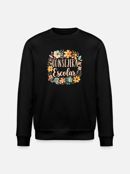 Consejera Escolar Blütenkranz - Stanley/Stella Unisex Bio-Sweatshirt ROLLER - Schwarz
