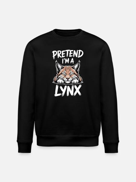 Lynx Sayings Lynx Funny Lynx Gift - Stanley/Stella ROLLER Unisex Organic Sweatshirt - black