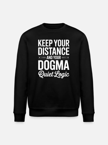 Halte Abstand Dogma Stille Logik - Stanley/Stella Unisex Bio-Sweatshirt ROLLER - Schwarz