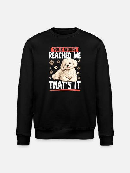 Bichon Frise Dog Breed - Stanley/Stella ROLLER Unisex Organic Sweatshirt - black
