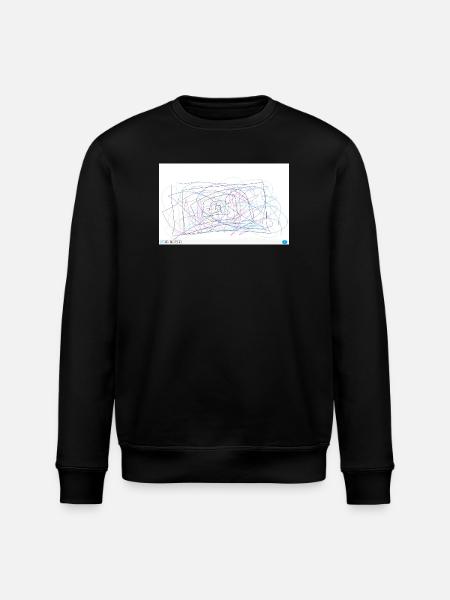 Abstract Paint Swirl Sketch - Stanley/Stella ROLLER Unisex Organic Sweatshirt - black