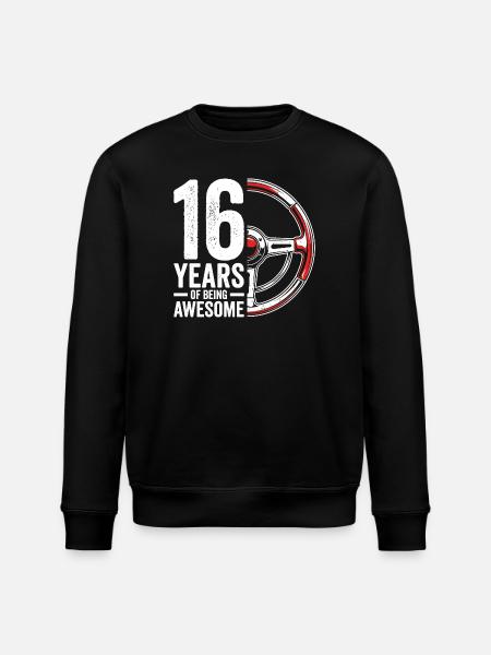Seize ans de roues géniales - Sweat bio ROLLER Stanley/Stella Unisexe - noir