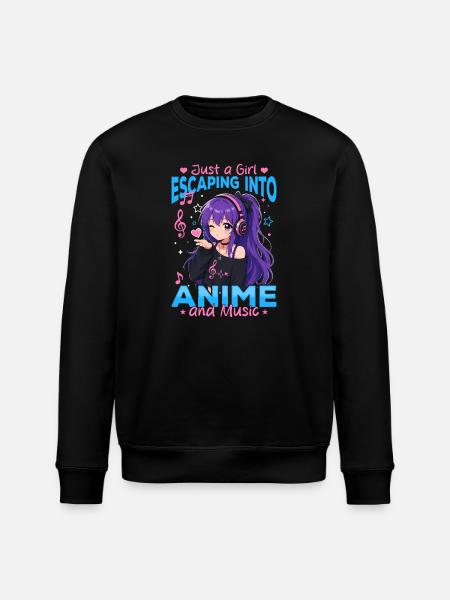 Anime and Music Chibi - Stanley/Stella Unisex Bio-Sweatshirt ROLLER - Schwarz