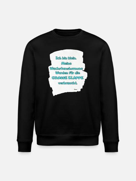 Kleines Ich Große Klappe - Stanley/Stella Unisex Bio-Sweatshirt ROLLER - Schwarz