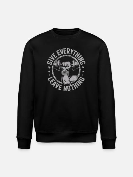 Dai il massimo di te Leave Nothing Motiv Forza Palestra Fitness - Felpa ecologica unisex ROLLER di Stanley/Stella - nero