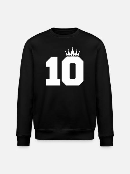 Royal Ten with Crown - Stanley/Stella ROLLER Unisex Organic Sweatshirt - black