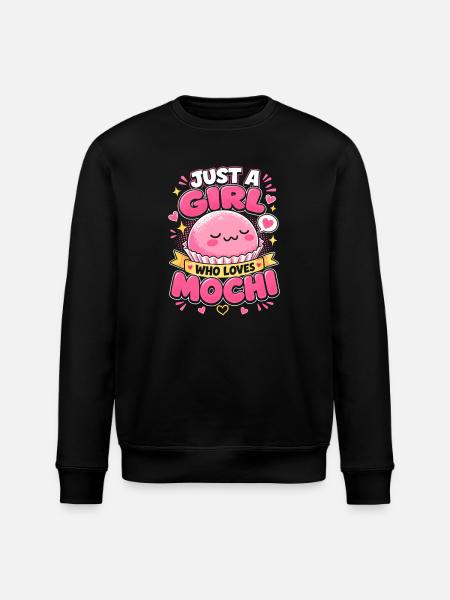 Nur ein Mädchen liebt Mochi - Stanley/Stella Unisex Bio-Sweatshirt ROLLER - Schwarz
