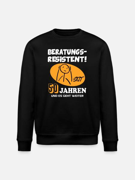 Comic Geburtstag 50 Jahre Happy Birthday - Stanley/Stella Unisex Bio-Sweatshirt ROLLER - Schwarz