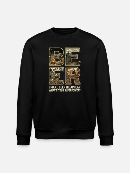 I'm Making Beer Disappear Craft Beer - Stanley/Stella ROLLER Unisex Organic Sweatshirt - black