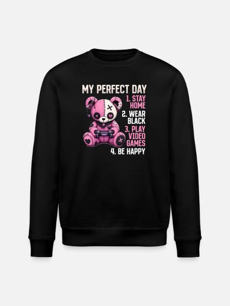 Pastel Goth Soft Goth Gaming Gamer - Stanley/Stella ROLLER Unisex Organic Sweatshirt - black