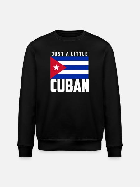 Gewoon een beetje Cubaanse Cubaanse vlag Cubaanse trots - Stanley/Stella Uniseks bio-sweatshirt ROLLER - zwart