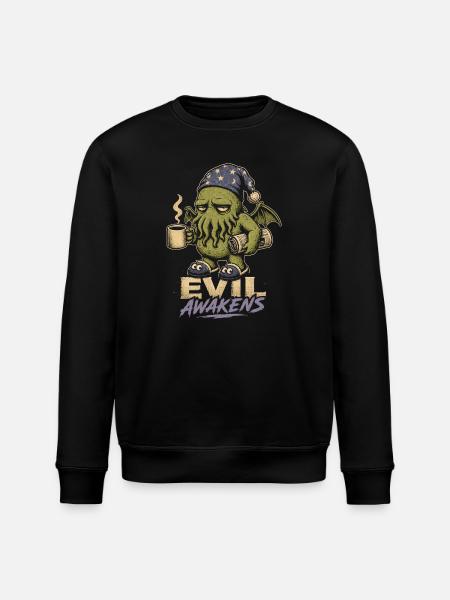 Evil Awakens: Cosmic Coffee - Stanley/Stella ROLLER Unisex Organic Sweatshirt - black