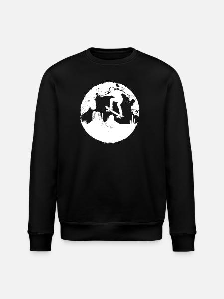 Skateboarder Drawing - Stanley/Stella ROLLER Unisex Organic Sweatshirt - black
