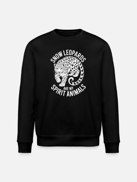 Schneeleopard Sprüche Süßes Schneeleopard Geschenk - Stanley/Stella Unisex Bio-Sweatshirt ROLLER - Schwarz