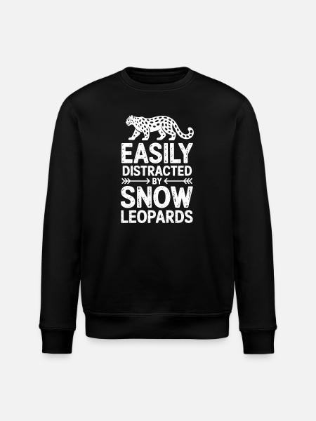Schneeleopard Sprüche Süßes Schneeleopard Geschenk - Stanley/Stella Unisex Bio-Sweatshirt ROLLER - Schwarz