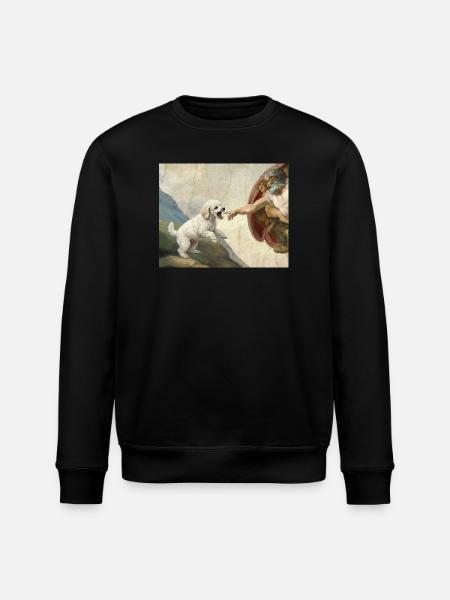 Mème Caniche Main, Chien Dieu - Sweat bio ROLLER Stanley/Stella Unisexe - noir